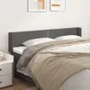 vidaXL Kopfteil mit Ohren Grau 183x16x78/88 cm Kunstleder Produktbild-Vorschau 2