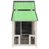 vidaXL Cuccia per cani grigia 143x60,5x109 cm in legno di Anteprima dell’immagine prodotto 4