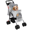 Klappbar Hundewagen 2 in 1 Hundebuggy Bis 20kg,Pet Stroller Produktbild-Vorschau 3