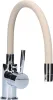 A kitchen faucet with a flexible beige spout and chrome base. Anteprima dell’immagine prodotto