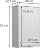 Badezimmer  Vicco Eliza Weiß 40 x 65 cm mit eine Tür, Model Produktbild-Vorschau 3