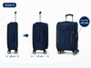 Valise cabine Solier, 25 litres, trolley, 4 roulettes, Voir les images du produit 3