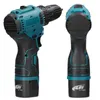 Two views of a cordless drill on a white background. Náhled obrázku produktu