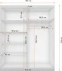 Schwebetürenschrank Kleiderschrank Schrank 183 cm mit einem Produktbild-Vorschau 7