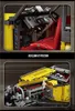 Close-up views of a detailed building set, showcasing the interior of a vehicle and its engine components. Náhľad obrázku produktu