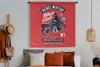 MuchoWow® Wandteppich Wandbehang Motorrad - Mann - Retro - Produktbild-Vorschau 4