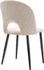 A single beige upholstered chair with black legs, shown from the back. Produktbild-Vorschau