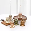 Omgoods - Set van 6 Ribbelglas Kaarsenhouders in Amber Productafbeelding-voorbeeld 3