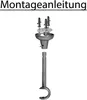 MDEKOR Deckenträger 1-läufig Antik Stahl Deckenhalter mit Produktbild-Vorschau 4