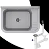Granitan - Waschbecken - Ausgussbecken - 50x34x31 cm - Grau Produktbild-Vorschau 5