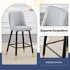 Lot de 2 tabourets de bar, 100 cm, cuirPolyuréthanegris Voir les images du produit 14