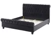 BELIANI Bett Schwarz 140 x 200 cm Samtstoff Stilvolle Produktbild-Vorschau 8