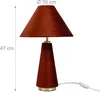 Relaxdays Tischlampe, Samtschirm & Metallfuß, E14, HD: 47 x Produktbild-Vorschau 4