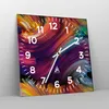 Wanduhr - Quadrat - Glasuhr - Abstraktion modern - 40x40cm Produktbild-Vorschau 4