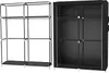Two views of a black portable wardrobe/storage unit. Produktbild-Vorschau