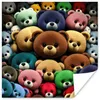 MuchoWow® Poster Teddybär - Teddy - Design - Kinder 50x50 Produktbild-Vorschau 1