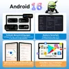 A collage of tablet screens showcasing Android 16 features, with a cartoon Android character at the top. Produktbild-Vorschau