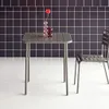 sweeek - Gartentisch aus Stahl 2 Plätze - Khaki Produktbild-Vorschau 3