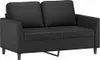 A black two-seater sofa shown from a front-diagonal angle against a white background. Produktbild-Vorschau