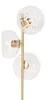 Art Deco Stehlampe Gold mit Glas 3 Flammig Ayesha Produktbild-Vorschau 4