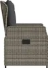 vidaXL Gartensessel 2 Stk. Verstellbar Grau Poly Rattan Produktbild-Vorschau 6