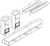 Technical drawing with dimensions of furniture components. Náhled obrázku produktu