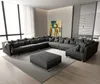 DELIFE Wohnlandschaft Clovis XXL Schwarz Hocker Ottomane Produktbild-Vorschau 1