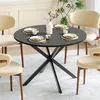 Table de salle à manger ronde à pieds en X, de style Voir les images du produit 4