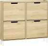 SoBuy Schuhschrank FSR100-N mit 4 Schubladen aus Naturholz im skandinavischen Design Náhľad obrázku produktu