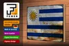 Holzschild Flagge Uruguay 30x20cm Flag of Uruguay Rost Produktbild-Vorschau 3