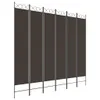 Möbel 6-tlg. Paravent Braun 200x220 cm Stoff - Paravents Produktbild-Vorschau 2