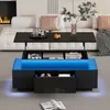 KLAM HOME Couchtisch Höhenverstellbarer Couchtisch Mit LED Produktbild-Vorschau 5