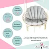 Love Gifts® Hängesessel Kissen in Muschelform 2 Stück + 1 Produktbild-Vorschau 5