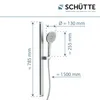 KARIBIK Stangenbrause-Set, Chrom/Hellgrau, oval Produktbild-Vorschau 9