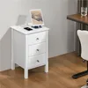 Yaheetech Nachttisch mit Steckdose & USB, 3 Schubladen Produktbild-Vorschau 2