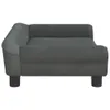 Hundebett Dunkelgrau 70x48x22 cm Samt Produktbild-Vorschau 4