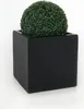 VIVANNO Pflanzkübel Fiberglas BLOCK Würfel, Anthrazit matt Produktbild-Vorschau 5