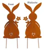 2er Set XL Outdoor Osterdeko Osterhasen 26cm x 50cm Produktbild-Vorschau 3