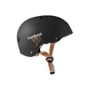 A black helmet with a sloth graphic and tan straps, shown against a white background. Produktbild-Vorschau
