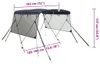 vidaXL 3-Bow Bimini-Top avec panneaux latéraux en maille Voir les images du produit 8