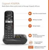 Téléphone Fixe GIGASET AS690 A Quattro, Noir, Répondeur 20 Voir les images du produit 3