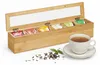 Relaxdays Teebox Bambus, 6 Fächer, 72 Teebeutel, Produktbild-Vorschau 1