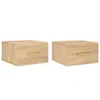 vidaXL Szafki nocne naścienne 2 szt. dąb sonoma 35x35x20 cm Podgląd zdjęcia produktu 1