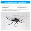 IMPTS LED Deckenleuchte 21W Modern Deckenlampe Schwarz mit Produktbild-Vorschau 2
