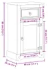 vidaXL Mobile da bagno  45x33x80 cm in legno di pino Anteprima dell’immagine prodotto 8
