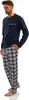 Sesto Senso Herren Schlafanzug Pyjama 100% Baumwolle Produktbild-Vorschau 3
