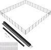 A pool fence and its accessories are laid out on a white background. Voir les images du produit