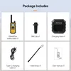 A collage of images showing the contents of a package for a Retevis RB648 Plus walkie talkie. Podgląd zdjęcia produktu