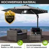 Alu Ampelschirm 300cm grau mit LED-Beleuchtung Produktbild-Vorschau 4