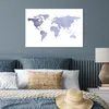 MuchoWow® Poster Weltkarte - Blau - Grau 90x60 cm - Produktbild-Vorschau 4